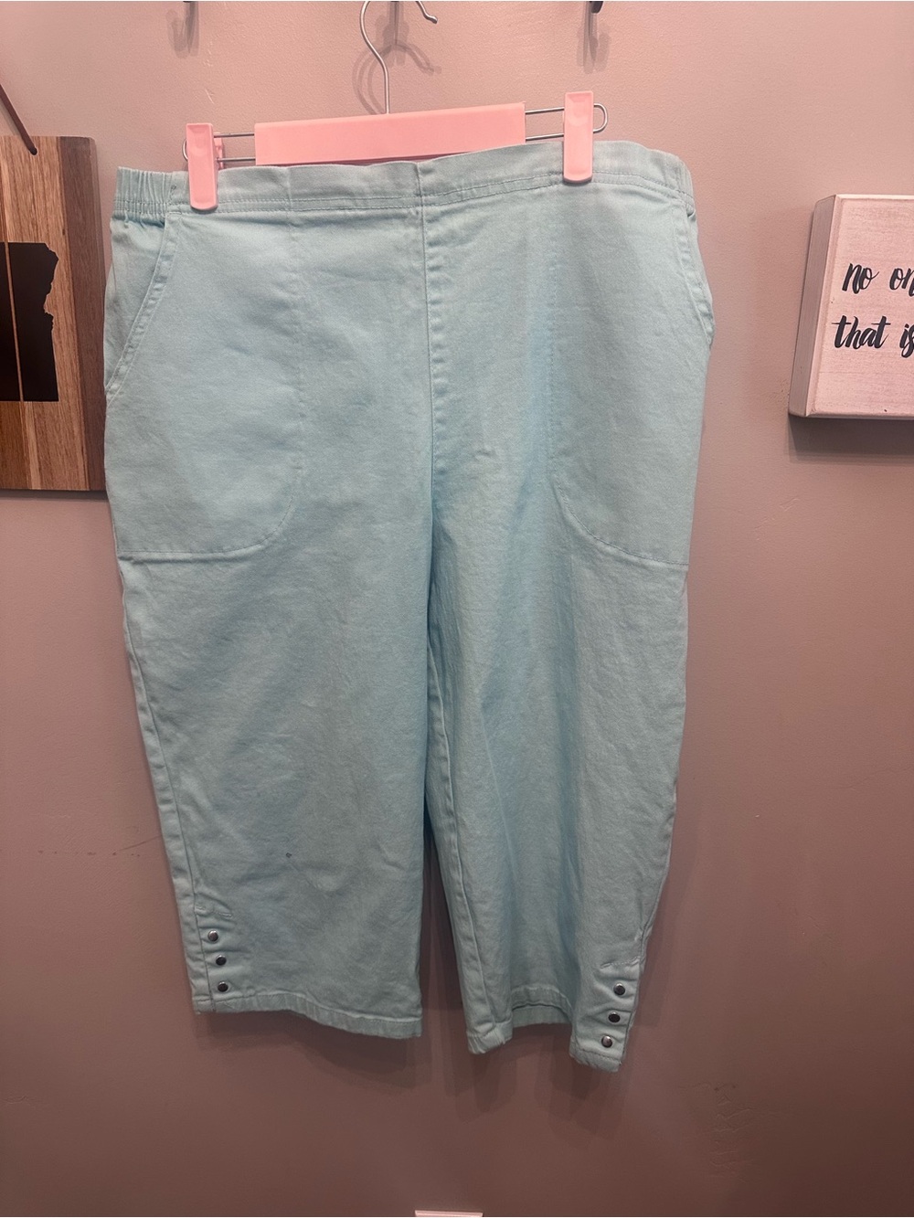 croft & barrow Mint Cropped Pull-On Ankle Jeans